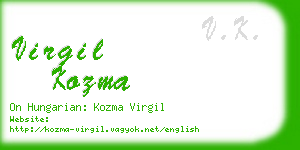 virgil kozma business card